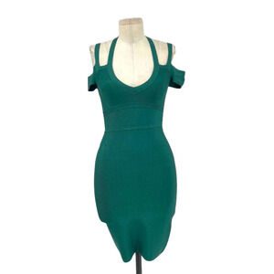 Bebe x Naven Half Sleeve Bandage Bodycon Dress Botanical Green Size XXS‎